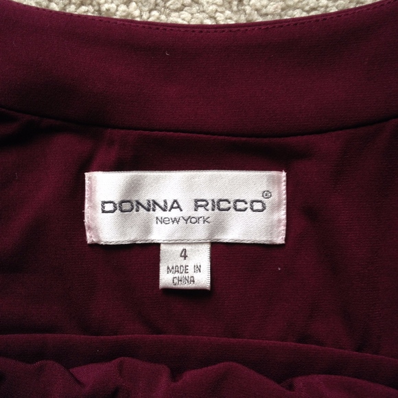 Donna Ricco Burgundy Dress - Picture 4 of 9